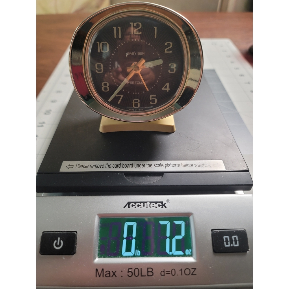 Vintage Westclox Baby Ben Wind Up Glow in Dark Hands Alarm Clock Works!